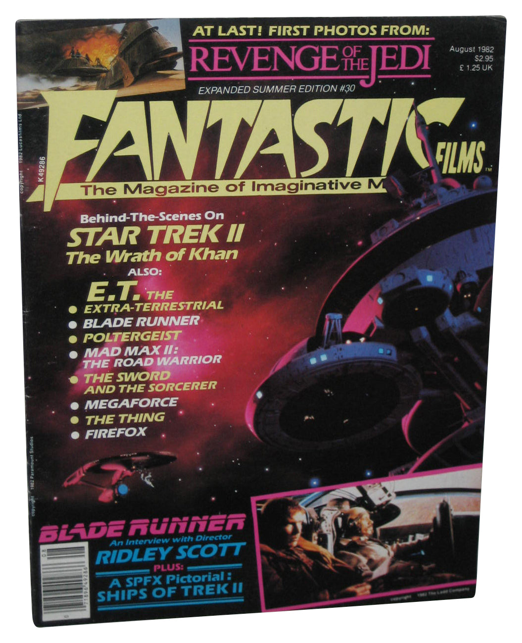 Fantastic Films August 1982 Expanded Summer Edition Magazine Book #30