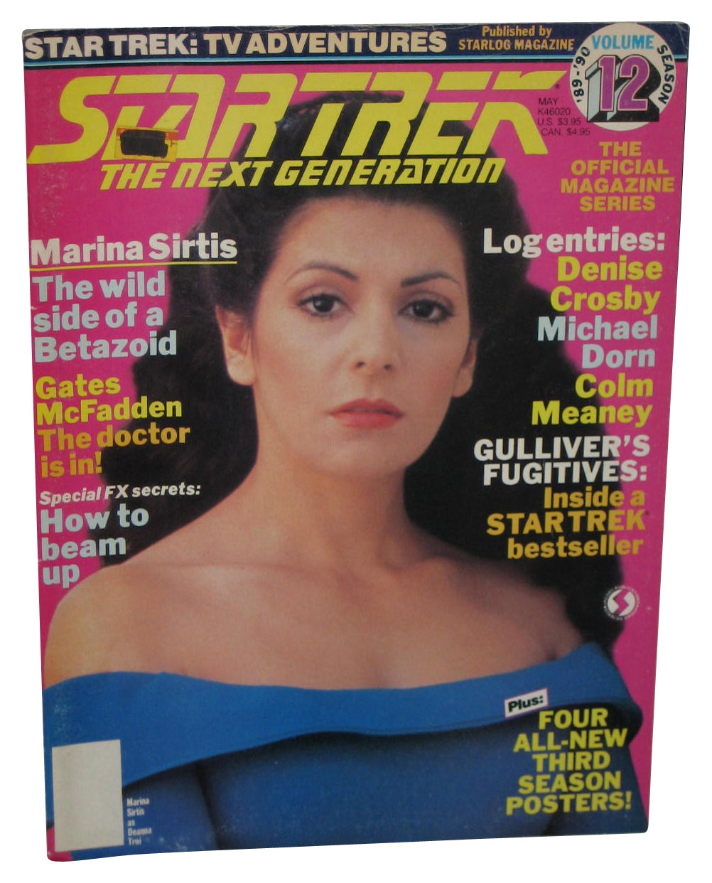 Star Trek Next Generation May (1990) Official Magazine Book Vol. 12 w/ Posters