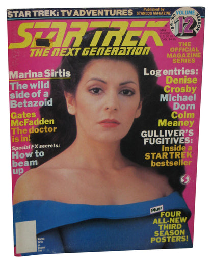 Star Trek Next Generation May (1990) Official Magazine Book Vol. 12 w/ Posters