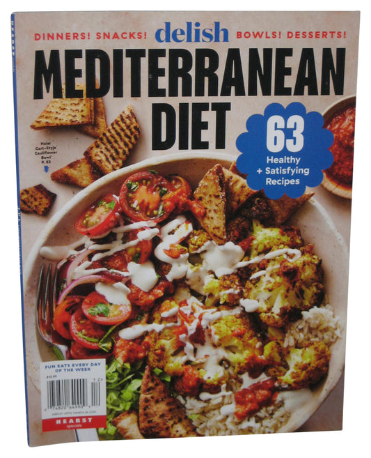 Delish Mediterranean Diet (2025) Magazine Book - (63 Health Recipes)