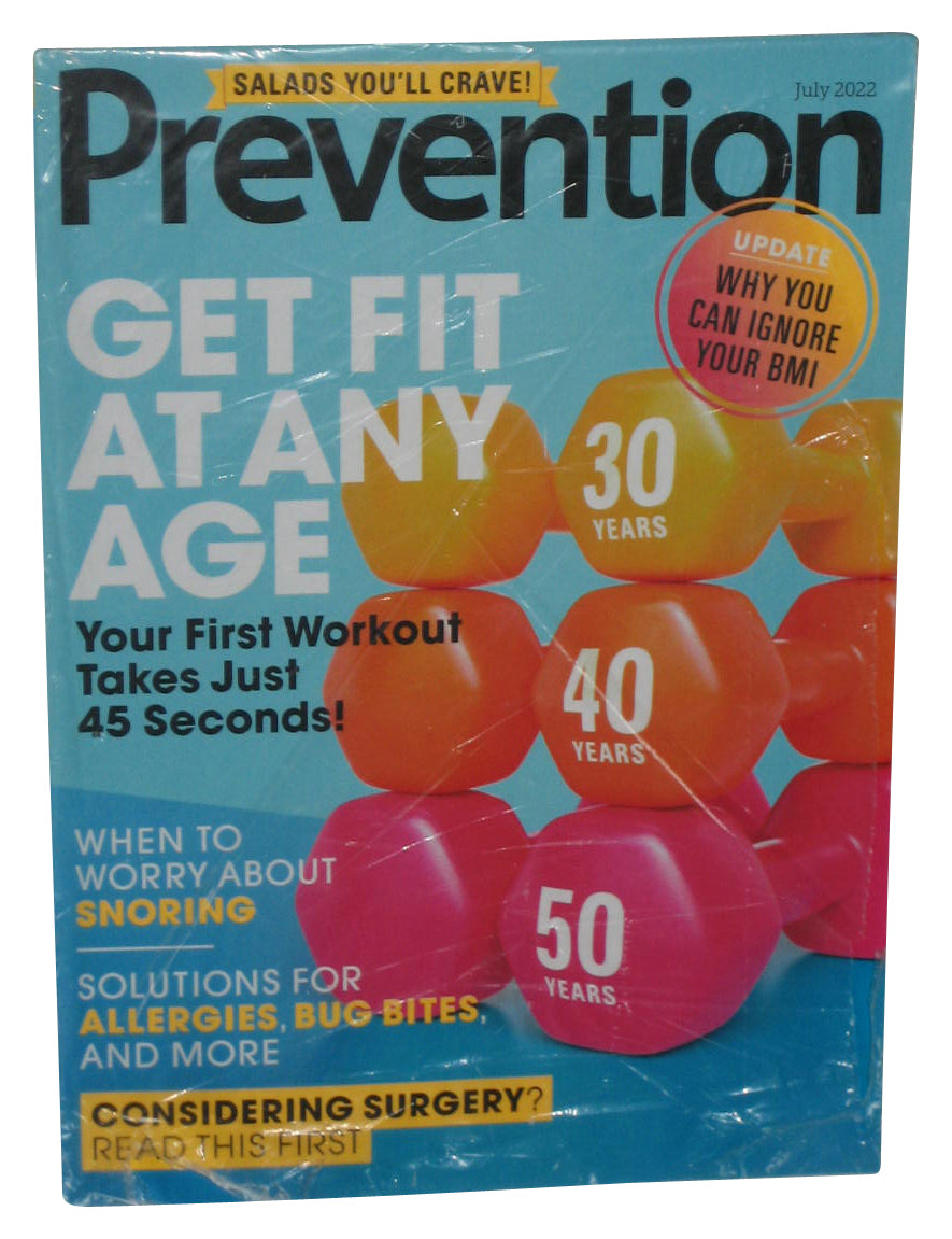 Prevention July 2022 Magazine Book - (Get Fit At Any Age Cover)