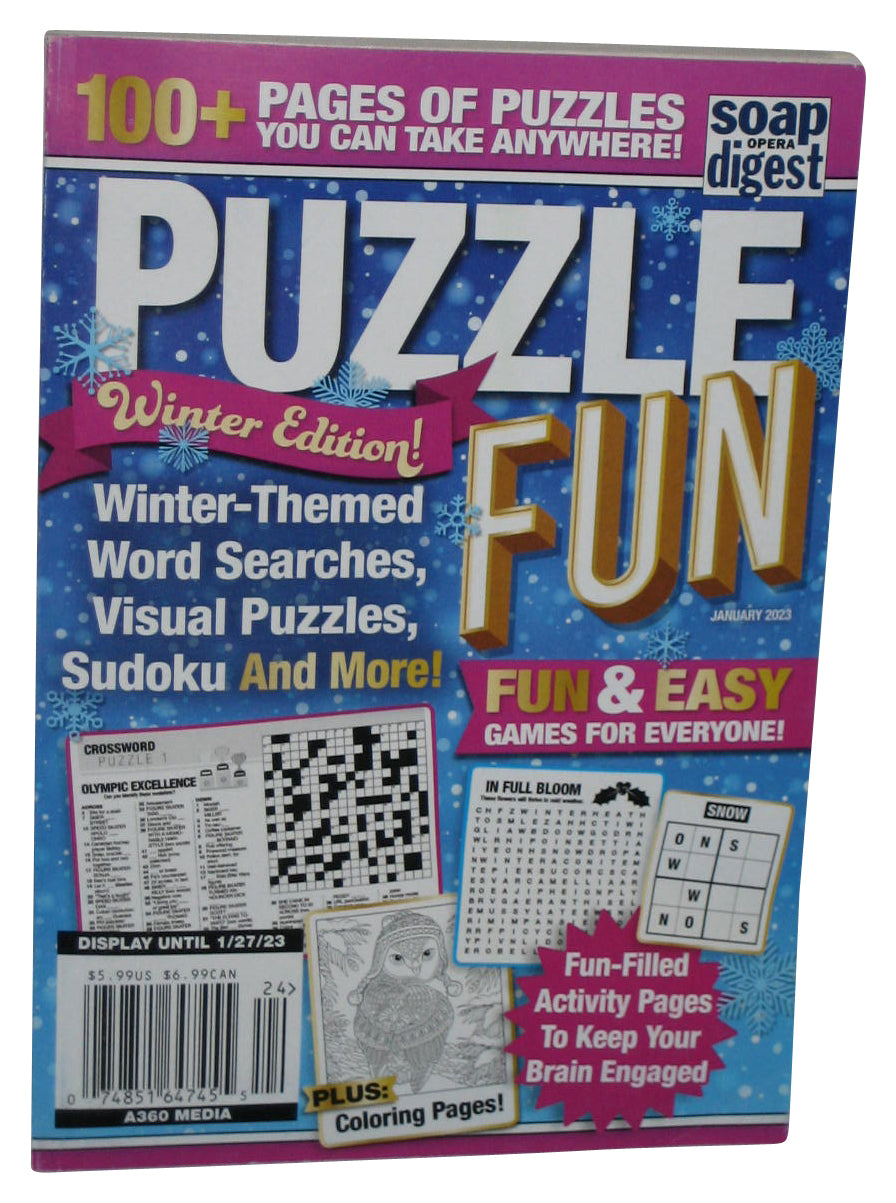 Soap Opera Digest Puzzle Fun Winter Edition Crossword Word Search Sudoku Book