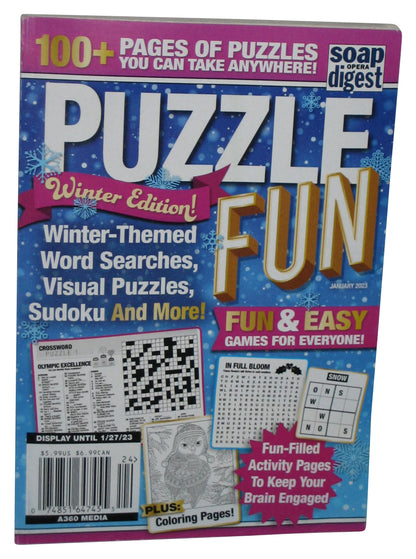 Soap Opera Digest Puzzle Fun Winter Edition Crossword Word Search Sudoku Book