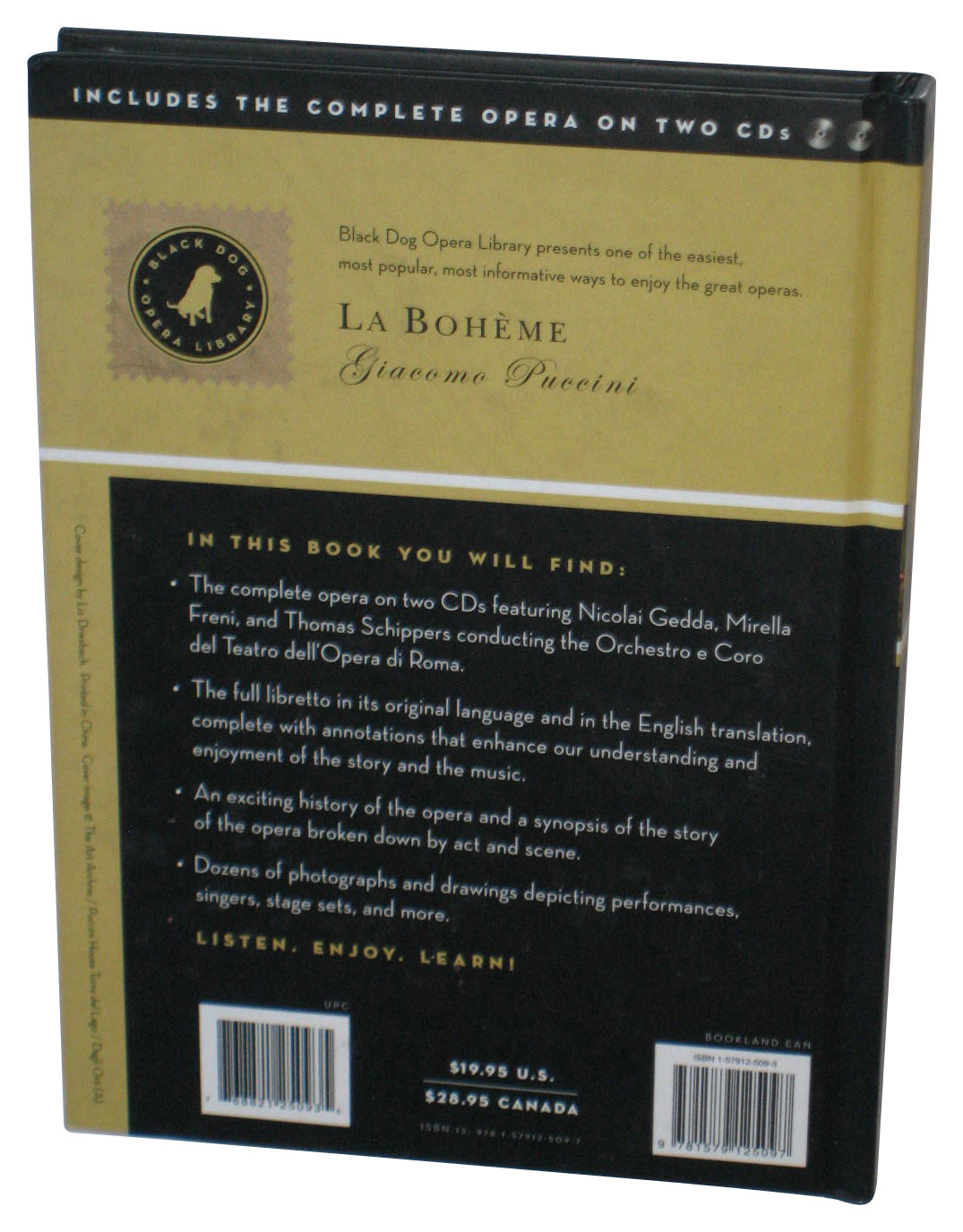 La Boheme The Complete Opera (2013) Hardcover Book w/ CDs