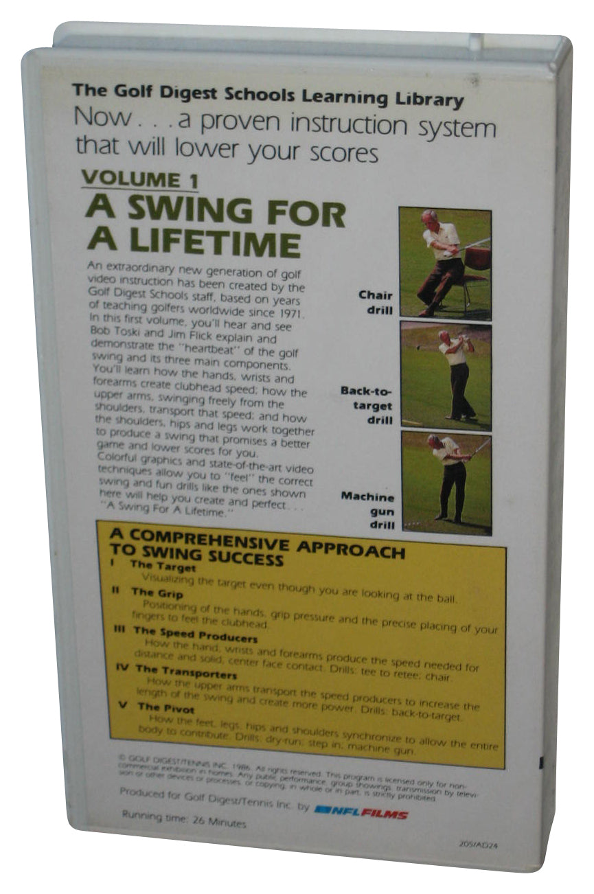 Golf Digest Schools Learning Library Vol. 1 (1986) A Swing For A Lifetime VHS