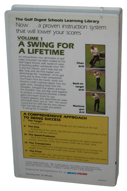 Golf Digest Schools Learning Library Vol. 1 (1986) A Swing For A Lifetime VHS