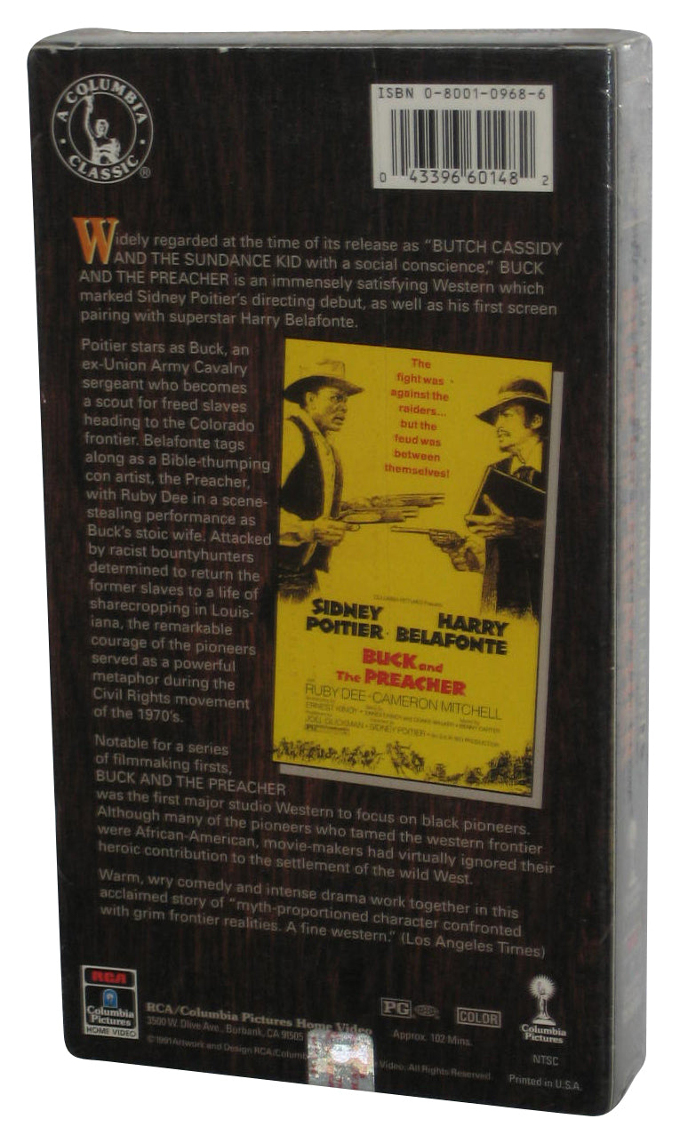 Buck & The Preacher Western Classics (1971) VHS Tape