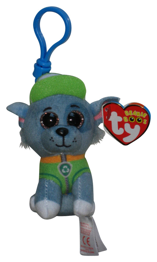 Paw Patrol Ty Beanie Boos Rocky Toy Plush w/ Plastic Key Clip