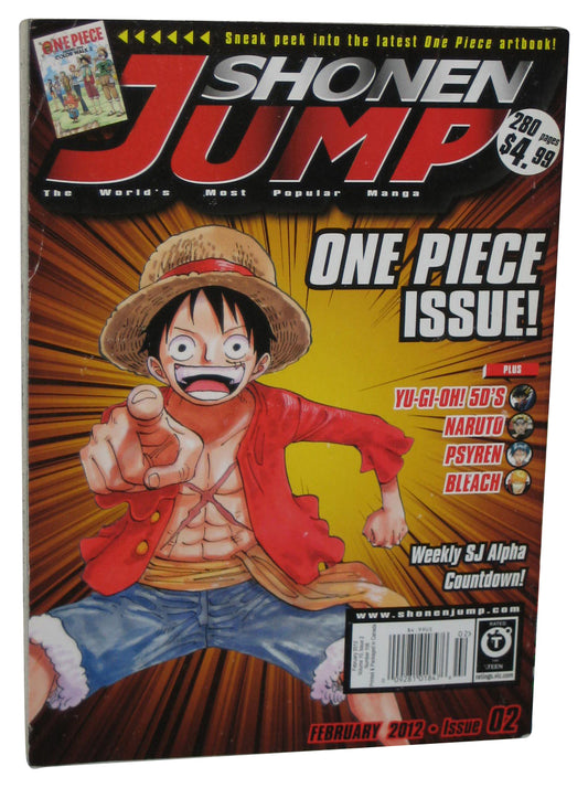 Shonen Jump February 2012 Anime Manga Magazine Book #108 - (One Piece Luffy Cover)