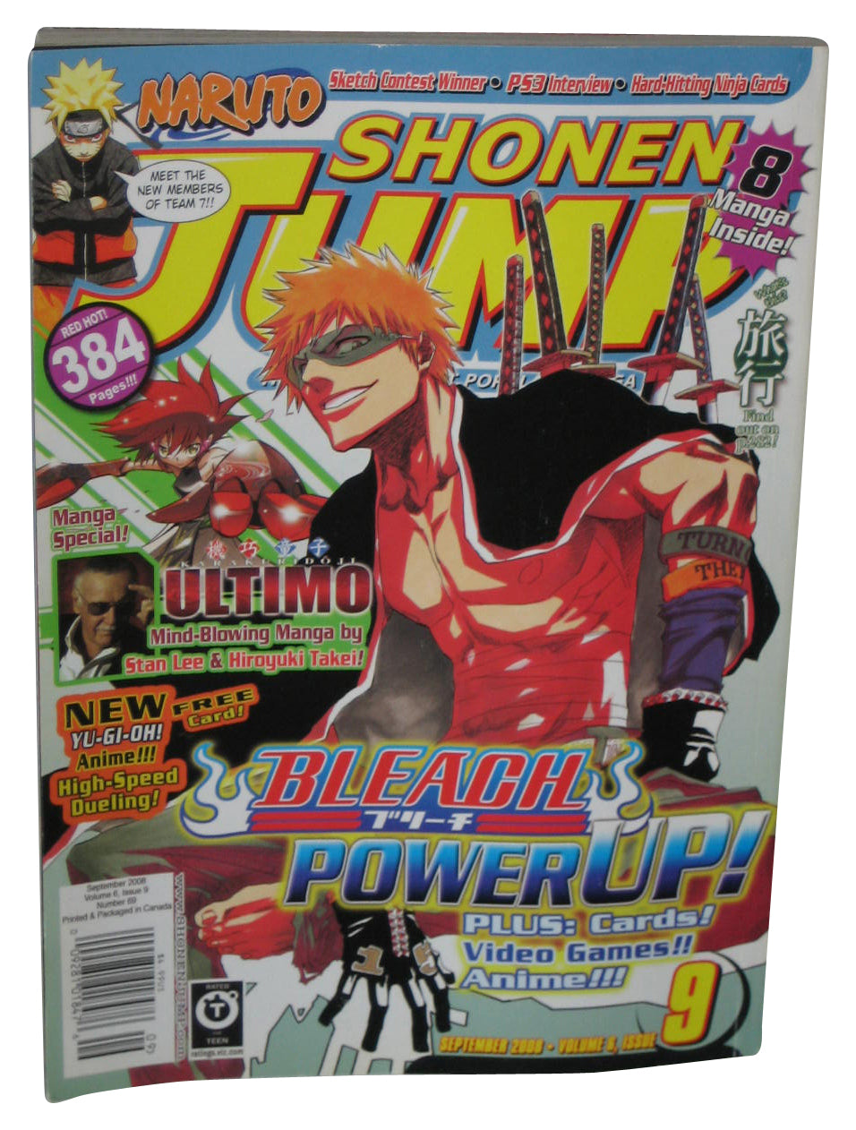 Shonen Jump September 2008 Anime Manga Magazine Book #69 w/ Yu-Gi-Oh! Dragonic Knight Promo Card