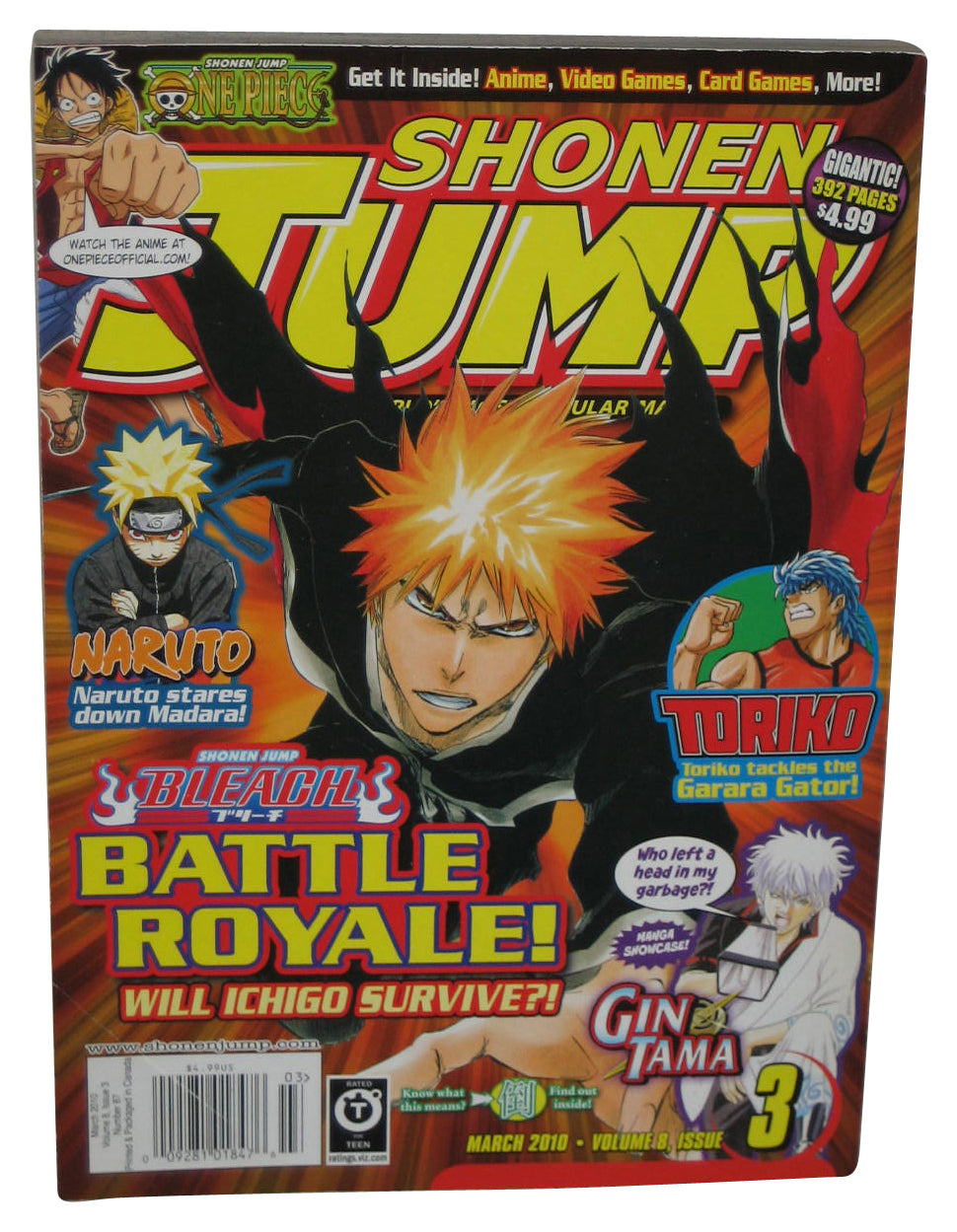 Shonen Jump March 2010 Anime Manga Magazine Book #87 - (Bleach Battle Royale Cover)