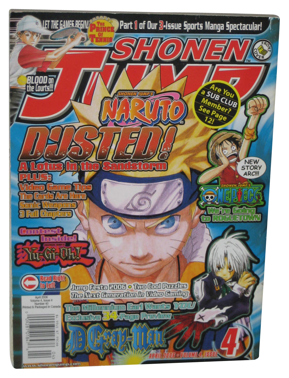 Shonen Jump April 20006 Anime Manga Magazine Book #40 - (Naruto Cover)