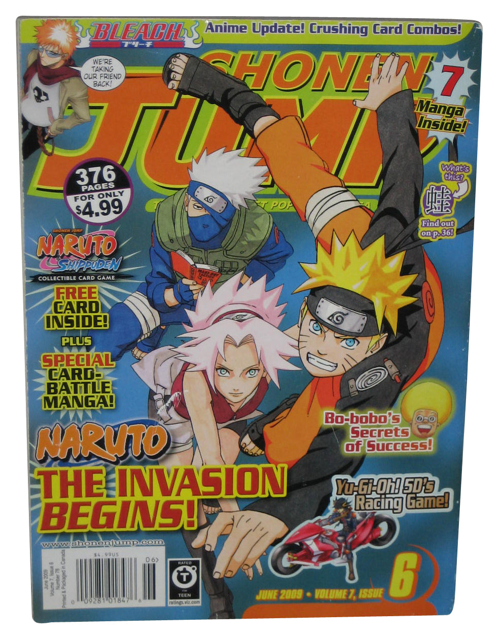 Shonen Jump June 2009 Anime Manga Magazine Book #78 - (Naruto Cover)