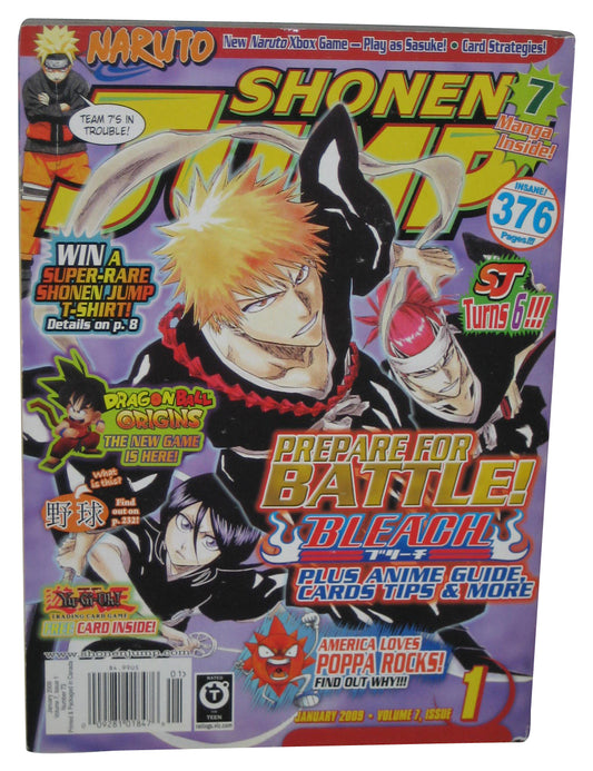 Shonen Jump January 2009 Anime Manga Magazine Book #73 - (Bleach Cover)