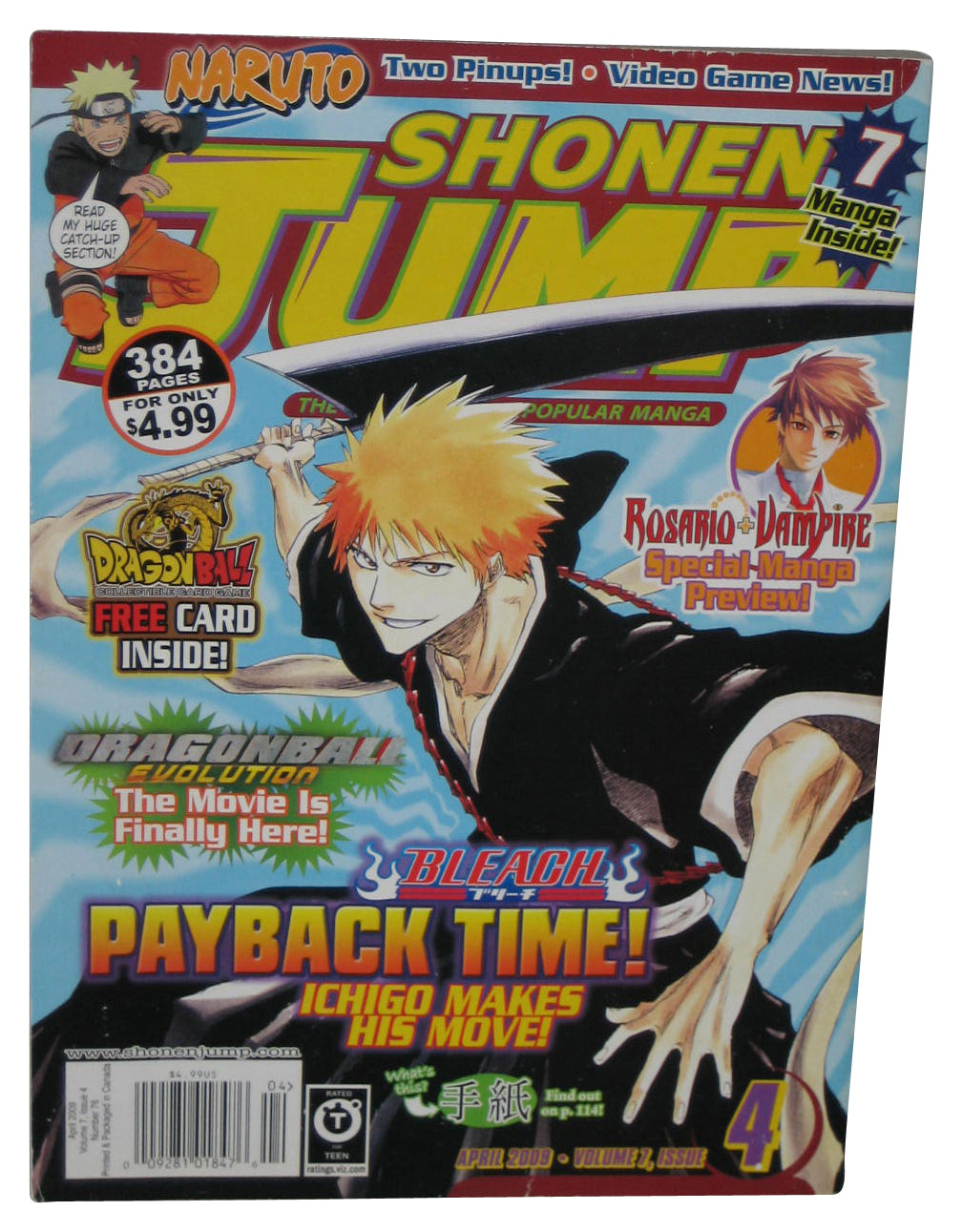 Shonen Jump April 2009 Anime Manga Magazine Book #60 - (Bleach Cover)
