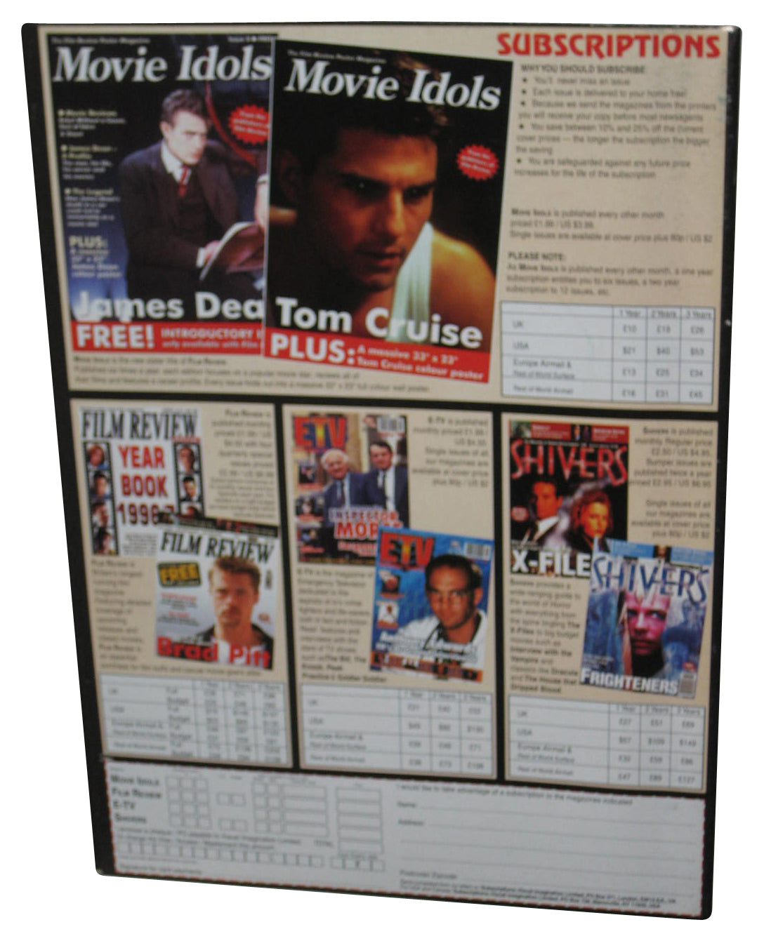 Movie Idols The Film Review Poster Magazine Issue #0 - (James Dean Cover)