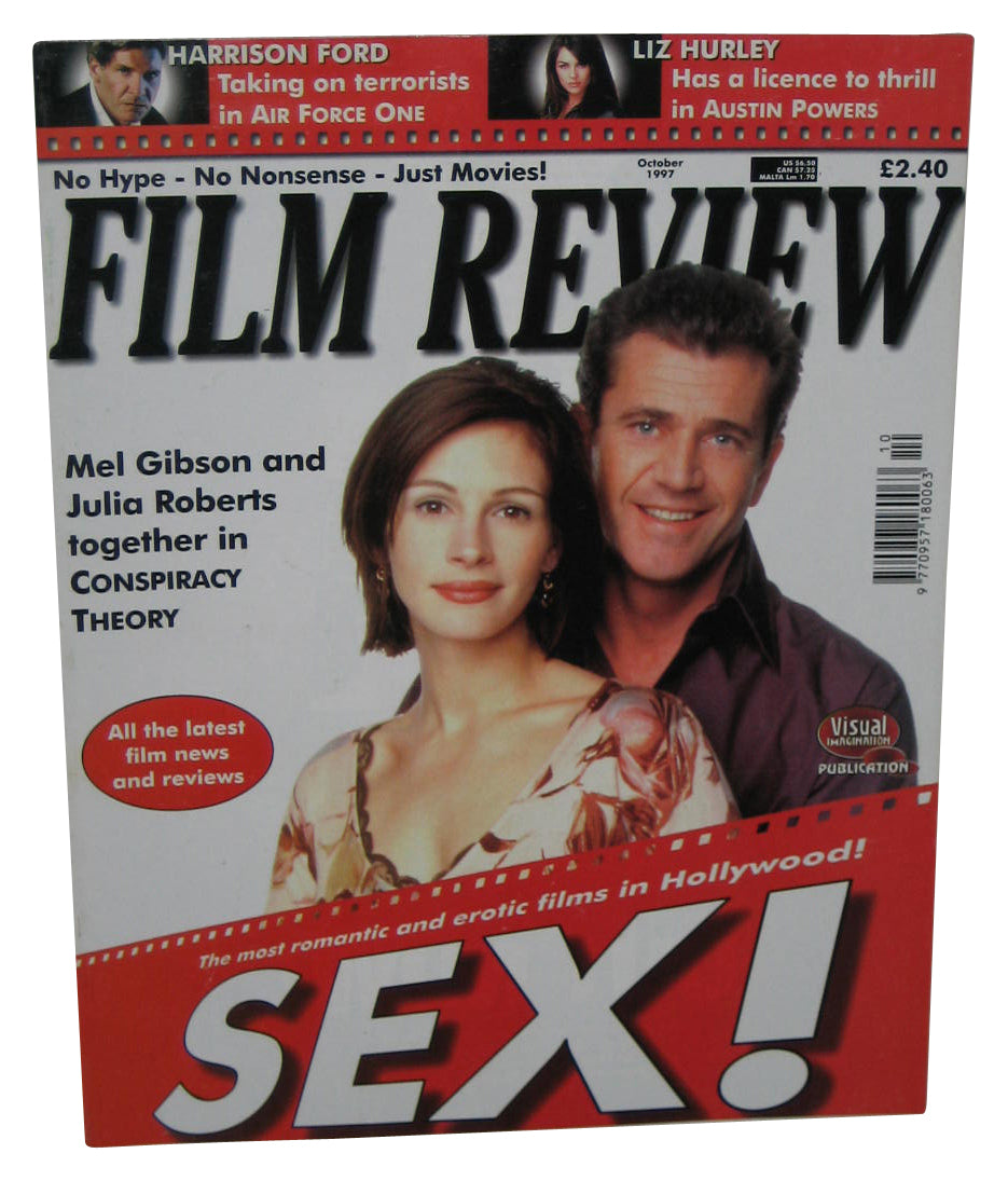 Film Review October 1997 Movie Magazine Book - (Mel Gibson & Julia Roberts Cover)