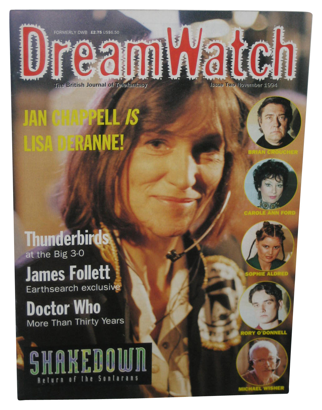 Dreamwatch November 1994 Issue 2 Magazine Book - (Jan Chappell Cover)
