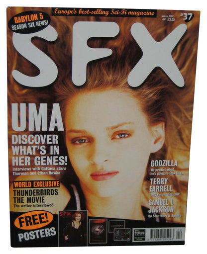 SFX Europe Sci-Fi April 1998 Magazine Book #37 w/ Posters - (Uma Therman Cover)