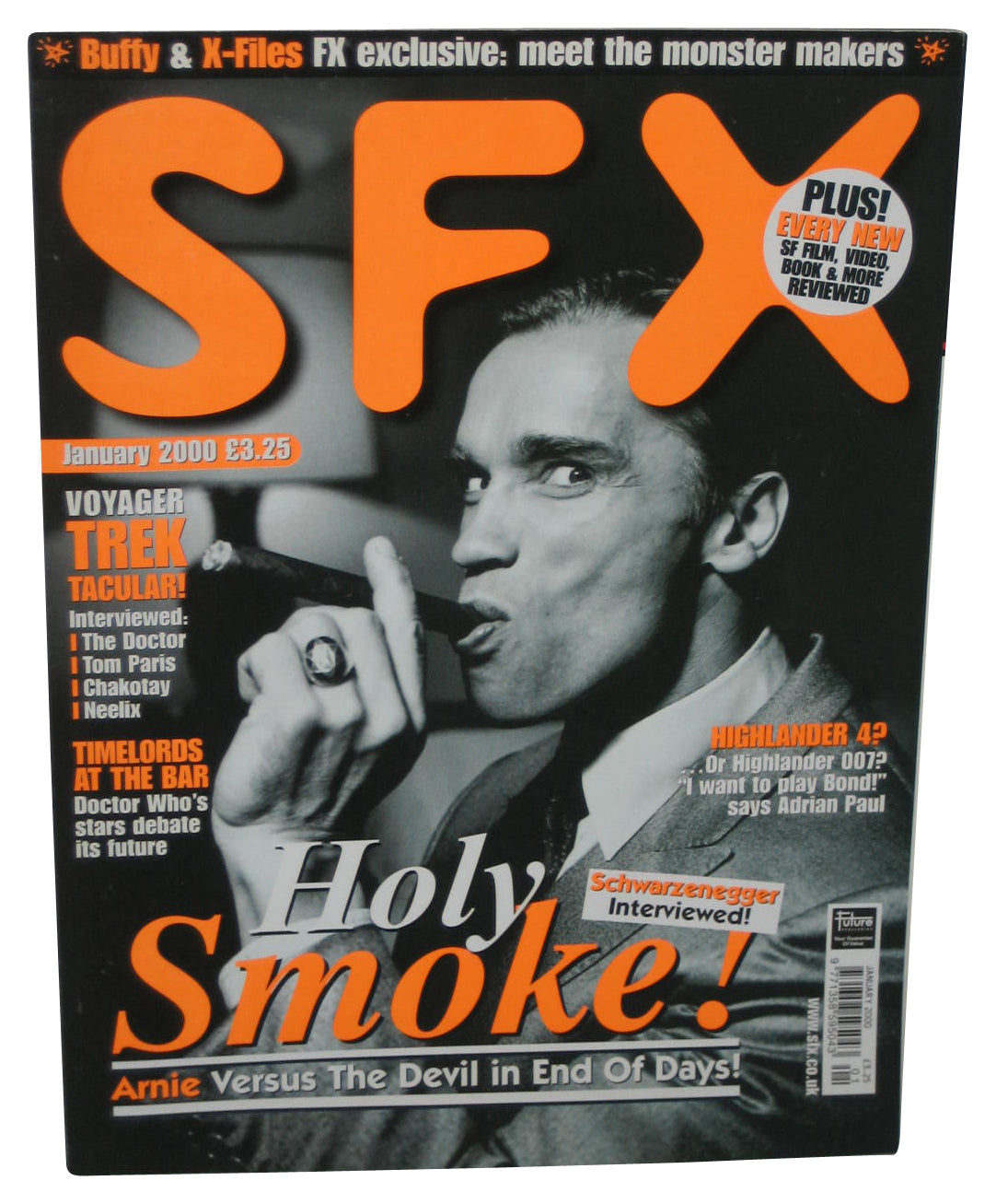 SFX Europe Sci-Fi January 2000 Magazine Book - (Arnold Schwarzenegger Cover)