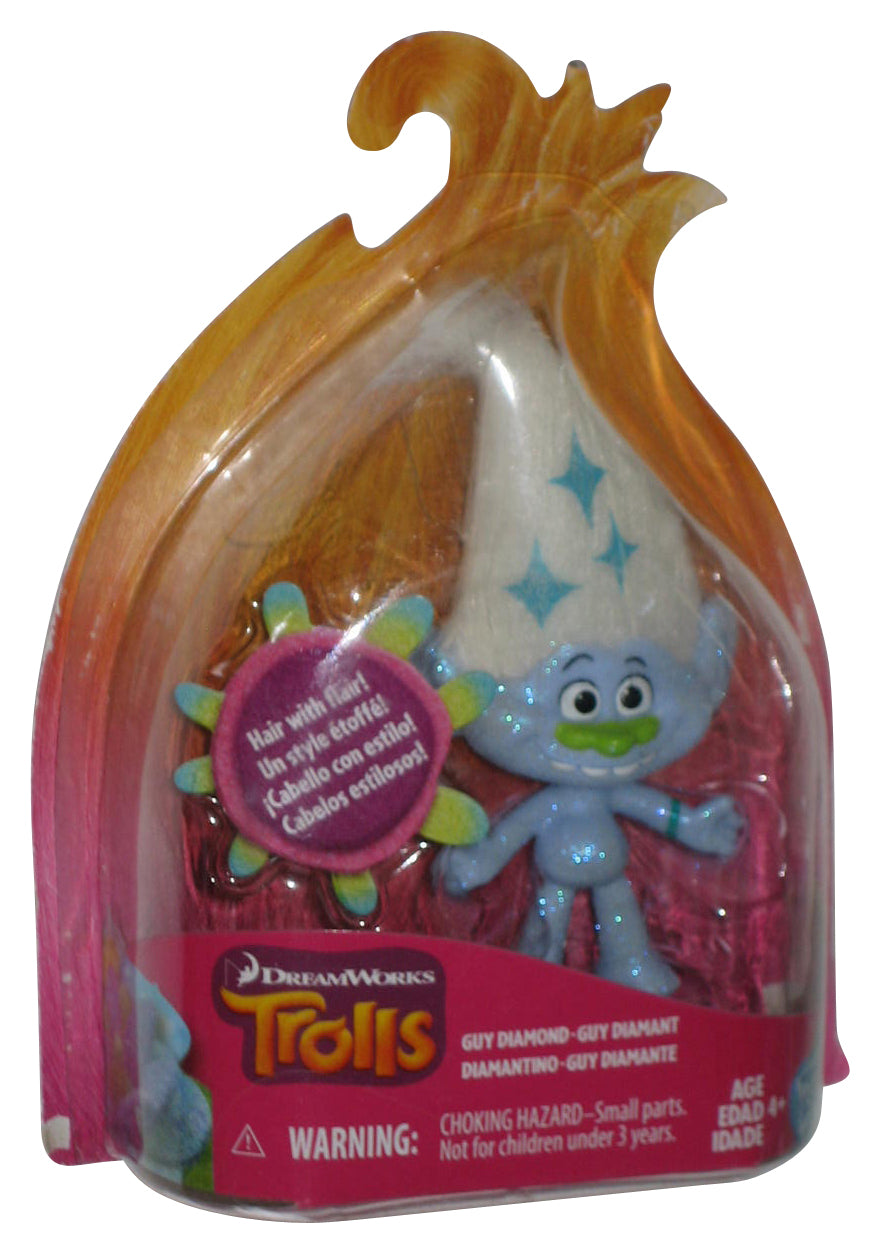 DreamWorks Trolls Guy Diamond (2017) Hasbro 2-Inch Figure w/ White Flair Hair - (Damaged Packaging)