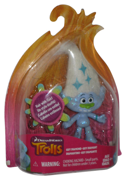 DreamWorks Trolls Guy Diamond (2017) Hasbro 2-Inch Figure w/ White Flair Hair - (Damaged Packaging)