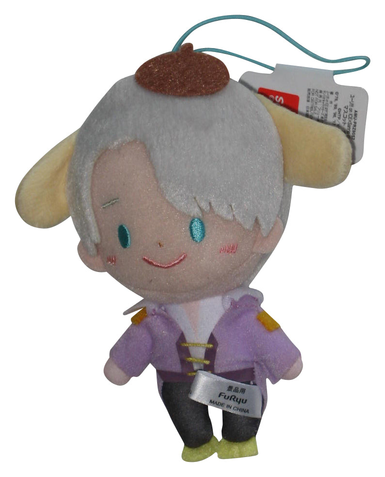 Yuri!!! On Ice x Sanrio Victor Nikiforov Pompompurin FuRyu 4-Inch Toy Plush