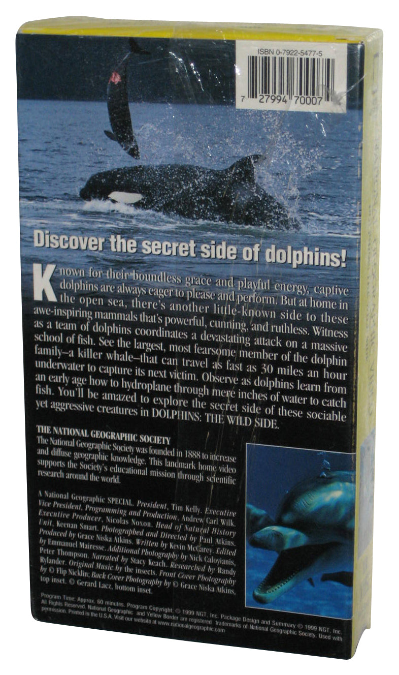 National Geographic Dolphins The Wild Side (1999) VHS Tape