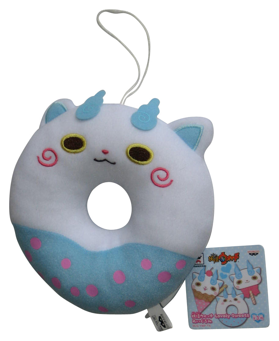 Yo-Kai Watch Lovely Sweets (2018) Banpresto Japan White & Blue Donut Toy Plush