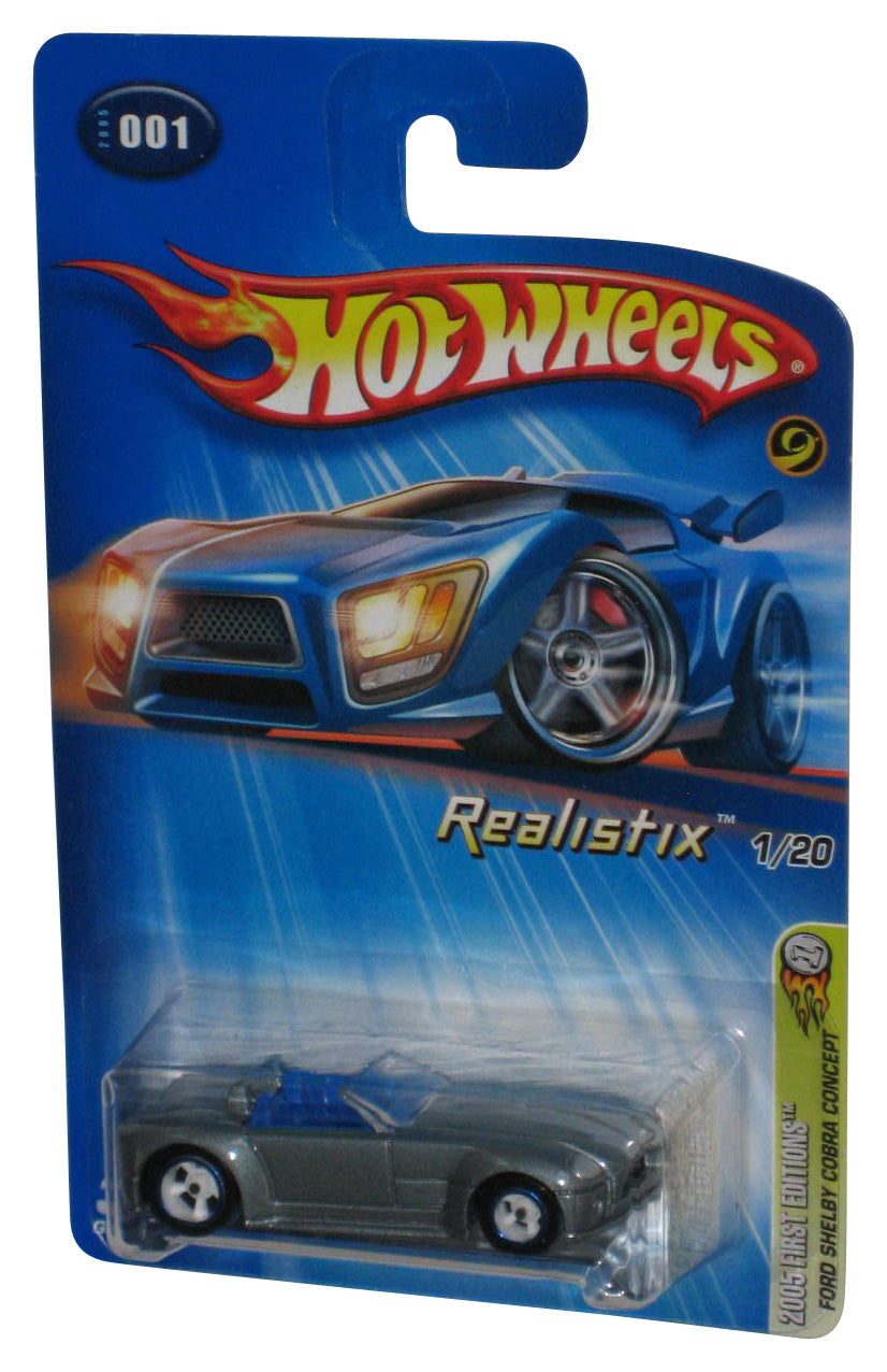 Hot Wheels 2005 First Editions Realistix 1/20 Silver Ford Shelby Cobra Concept Car #001 - (Wheel Variant)