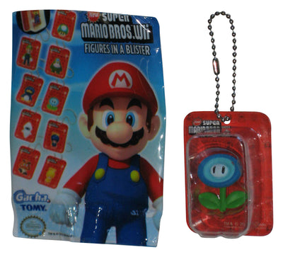 Nintendo Super Mario Bros. Wii Ice Flower 1" Mini Figure Keychain - (Figures In A Blister 2012 Tomy Gacha Toy)