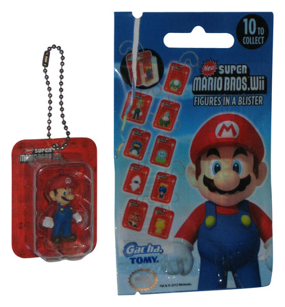 Nintendo Super Mario Bros. Wii Mario 1" Mini Figure Keychain - (Figures In A Blister 2012 Tomy Gacha Toy)