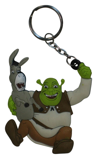 Shrek 2 Dreamworks (2005) Giftco Falling With Donkey Rubber Keychain