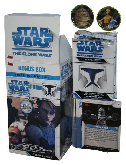 Star Wars The Clone Wars Topps (2008) Trading Card Bonus Box w/ Coins