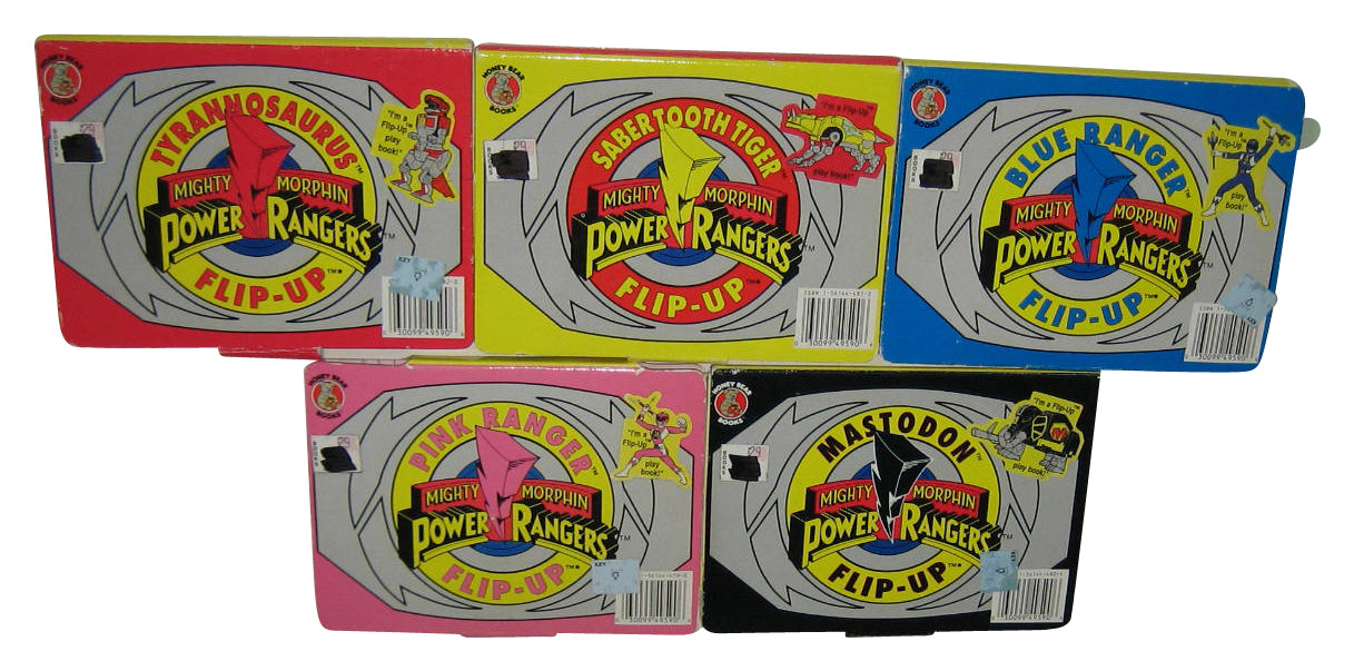 Mighty Morphin Power Rangers Flip-Up Play Book Lot - (5 Books)