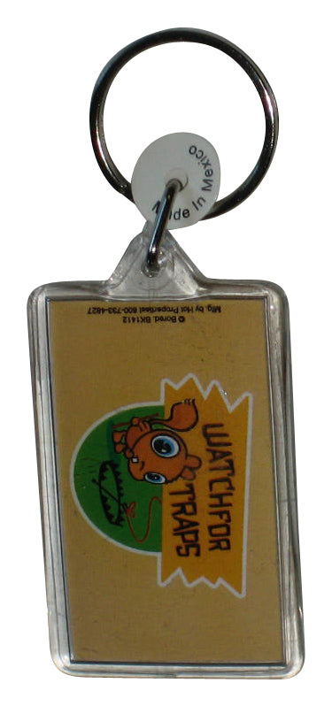Squirrel Nuts Watch For Traps Hot Properties Bored Inc. Lucite Acrylic Keychain BK1412