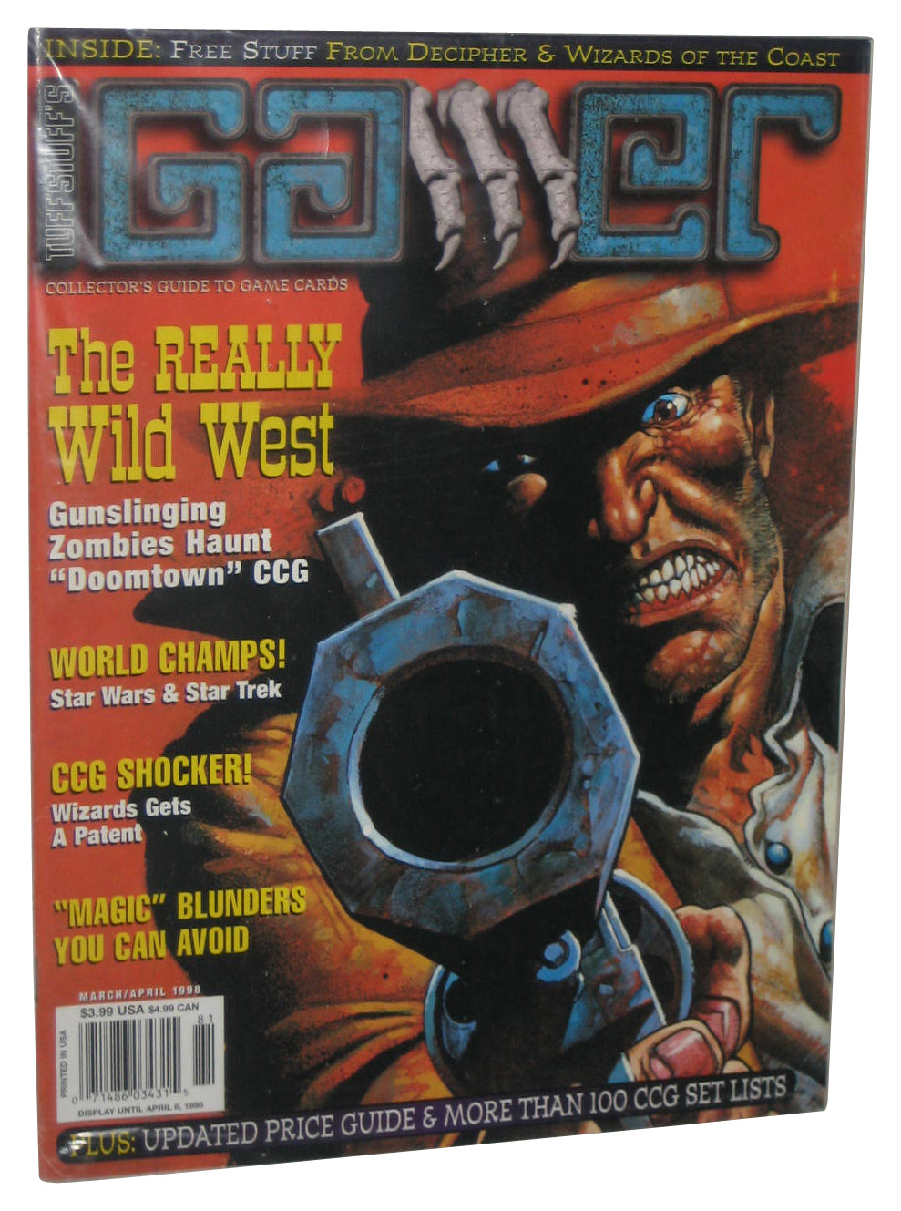 Wizard Tuff Stuff Gamer March / April 1998 Magazine Book - (Doomtown Cover)
