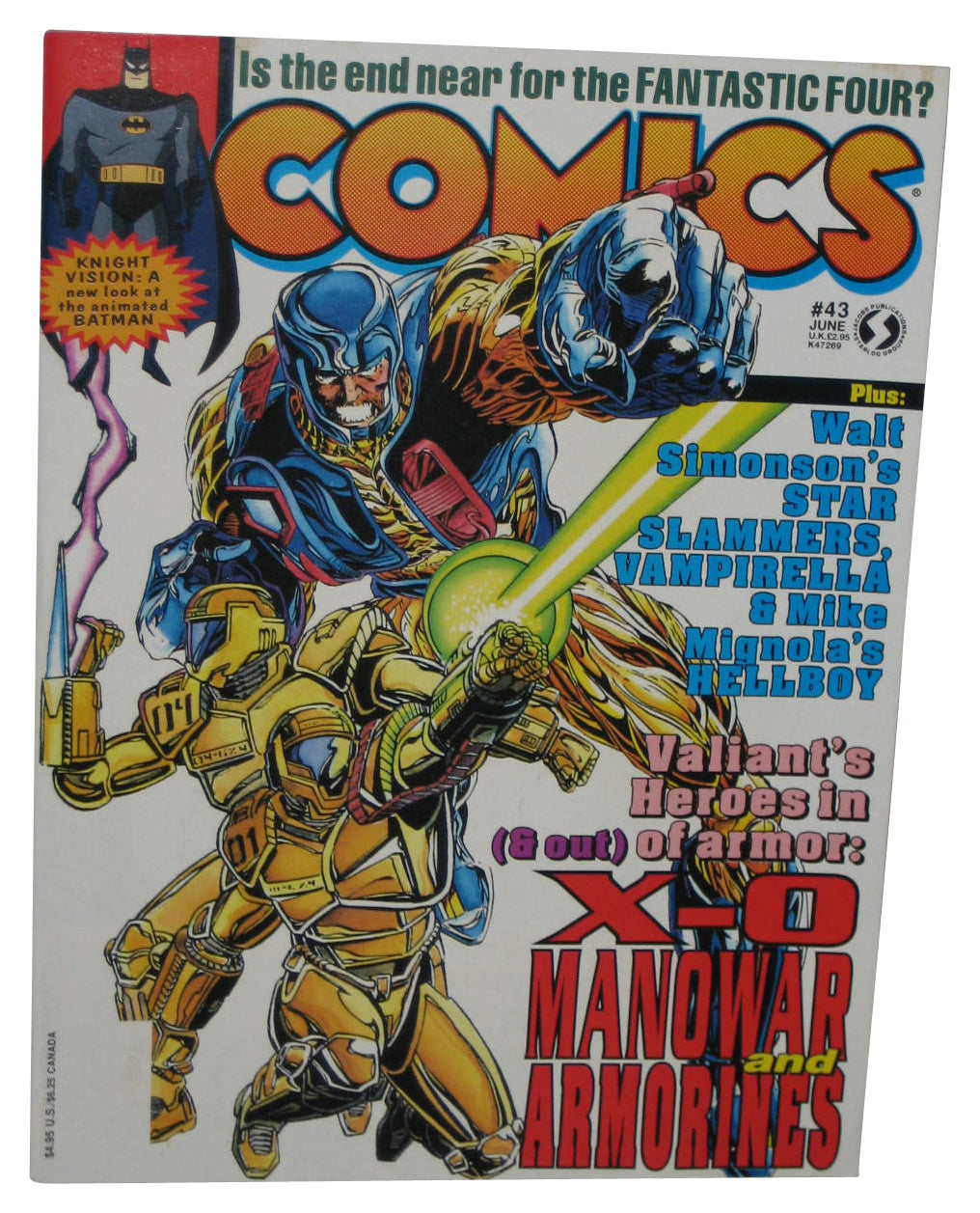 Comics June 1993 Magazine Book #43 - (X-O Manowar and Armorines Cover)