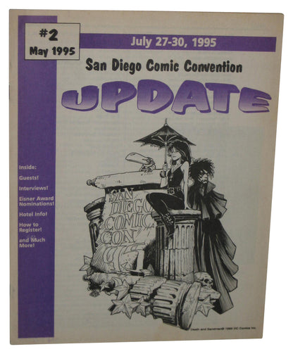 San Diego Comic Convention July 27-30 1995 Update May Magazine Book #2 - (Death & Sandman Cover)