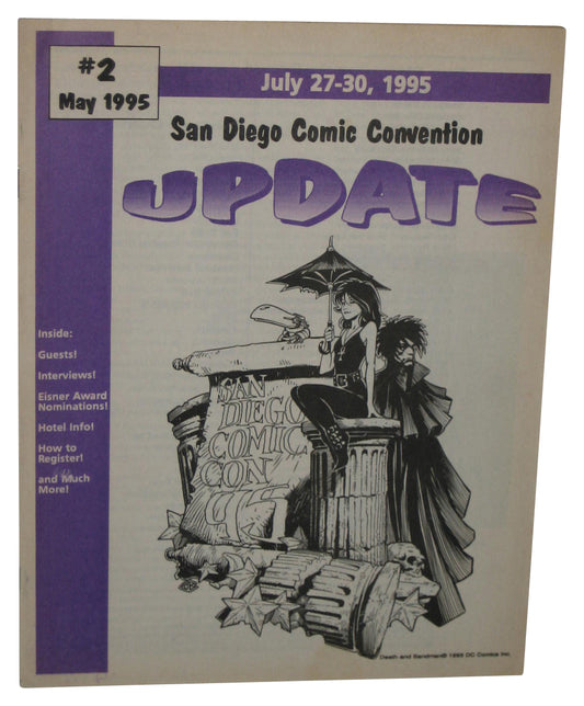 San Diego Comic Convention July 27-30 1995 Update May Magazine Book #2 - (Death & Sandman Cover)