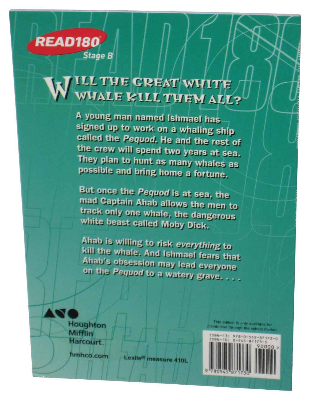 Moby Dick (1999) Houghton Mifflin Paperback Book - (Terry M. West)