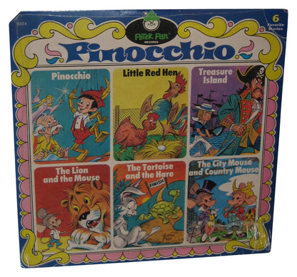 Peter Pan 6 Favorite Stories Music Vinyl Record - (Pinocchio, Little Red Hen, Treasure Island & More)