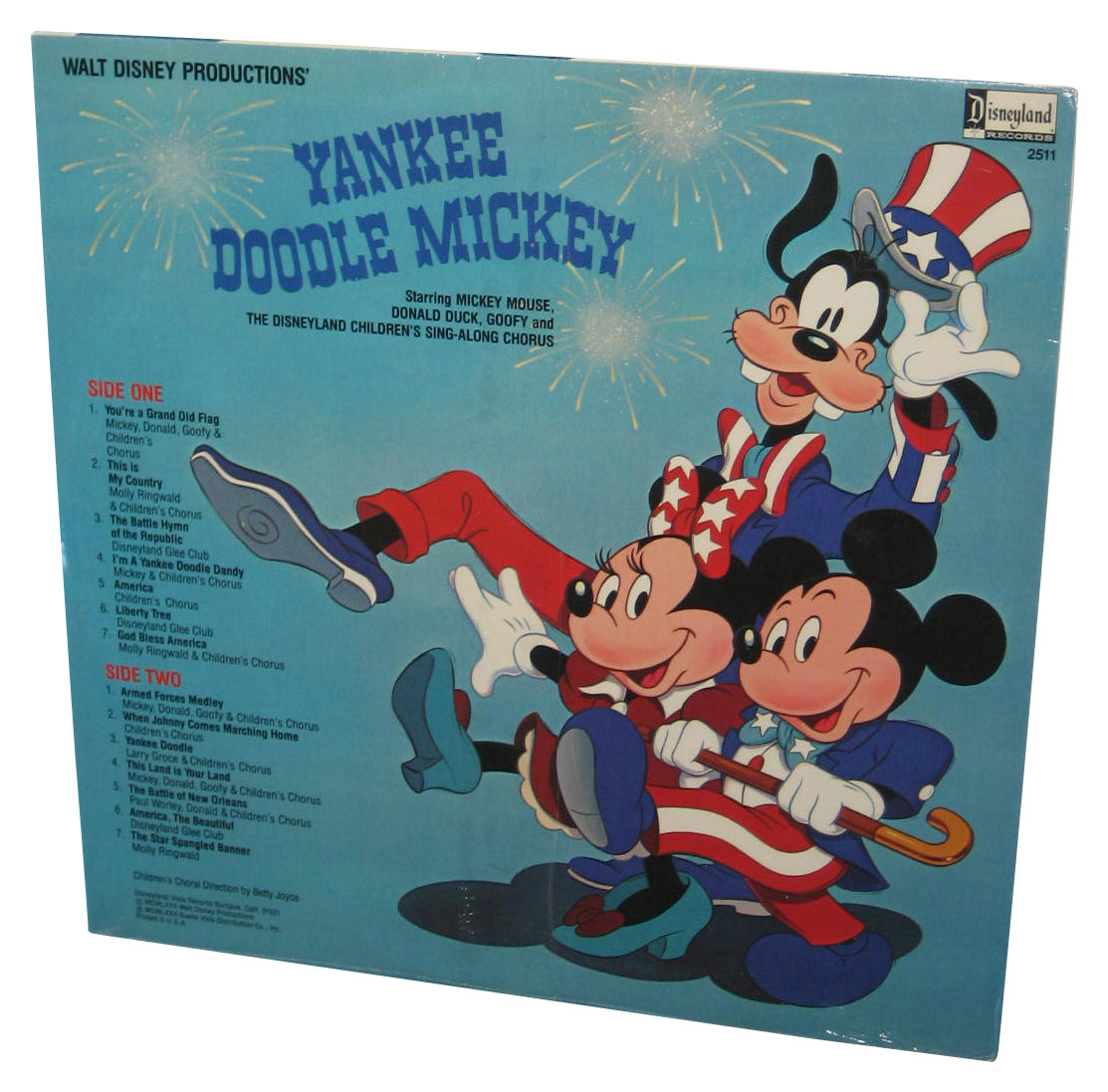 Disney Yankee Doodle Mickey Patriotic Song Favorites (1980) Vinyl Record #2511