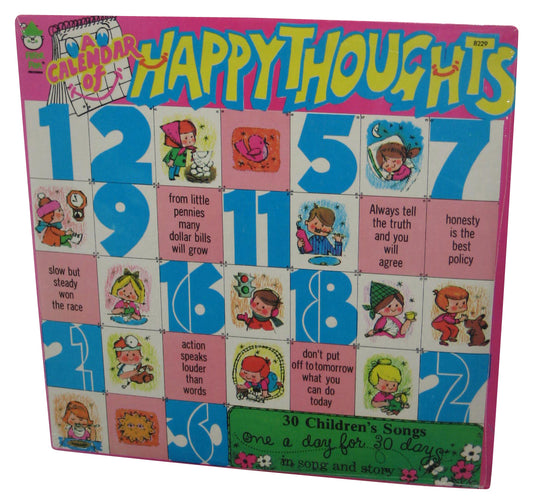 Peter Pan A Calendar of Happy Thoughts 30 Children Songs (1970) Vinyl Record #8229