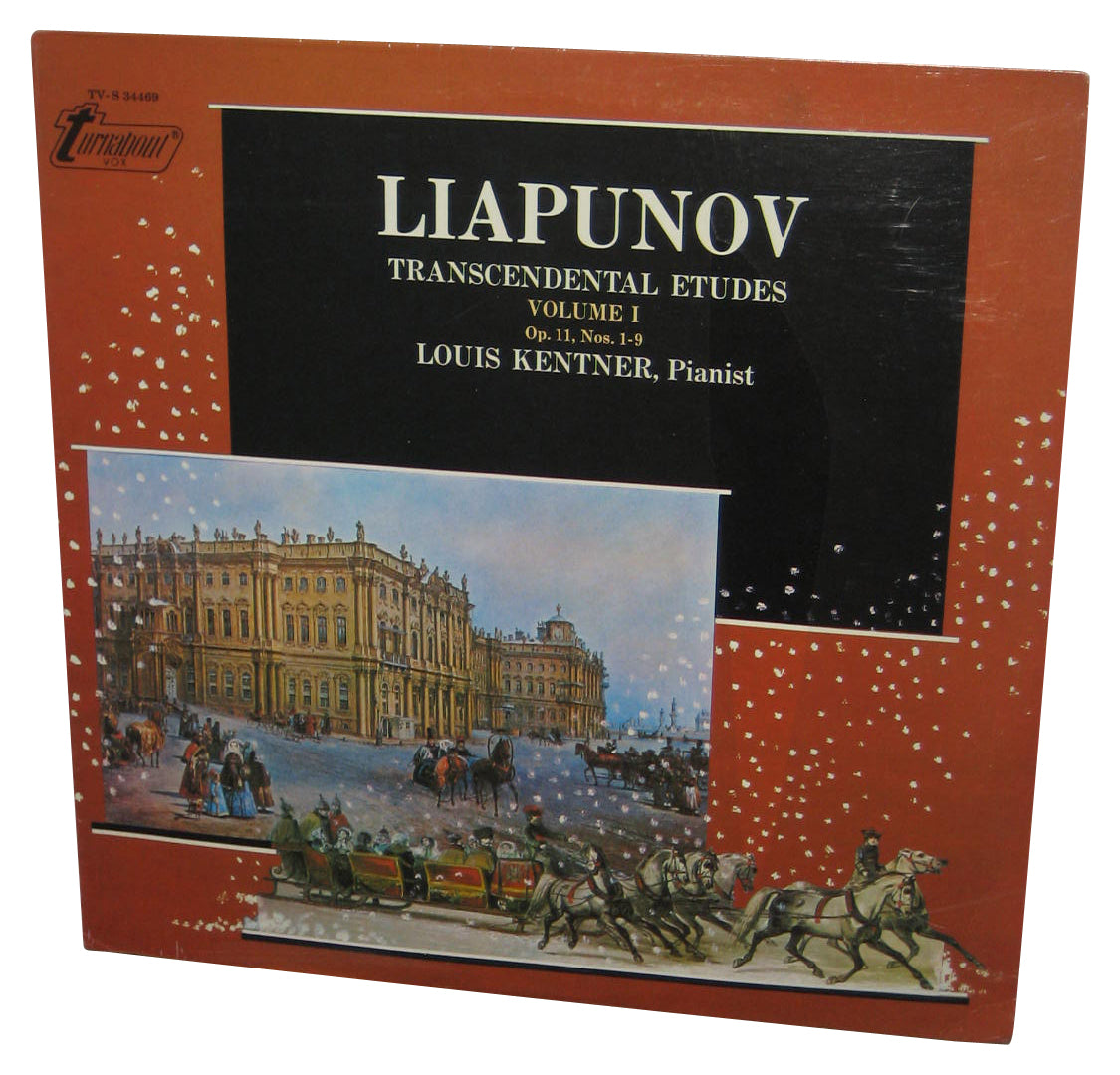 Liapunov Transcendental Etudes Vol. 1 Vinyl Record - (Op. 11 Nos. 1-9 Louis Kentner Pianist)