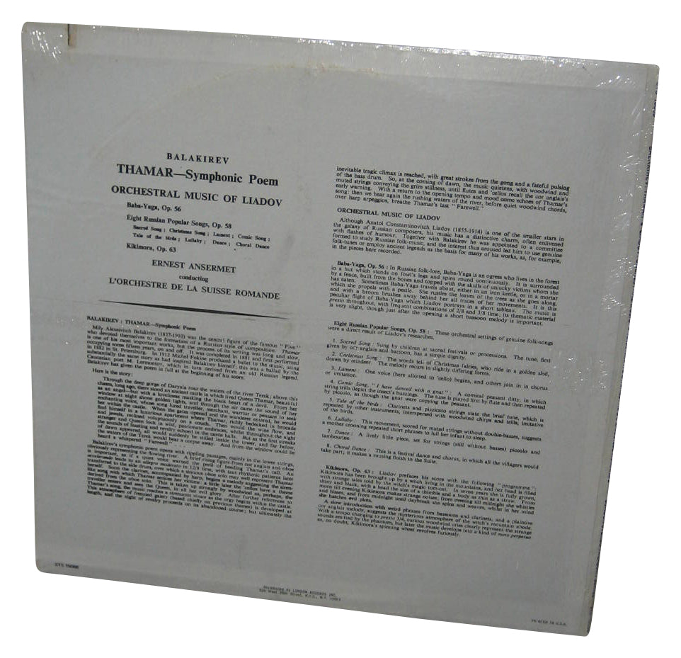 Balakirev Thamar-Symphonic Poem Liadov Orchestral Music Vinyl Record