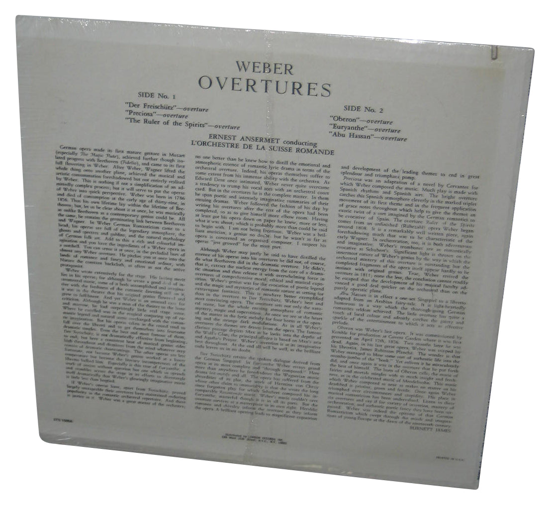 Weber Overtures L'Orchestre De La Suisse Romande Music Vinyl Record