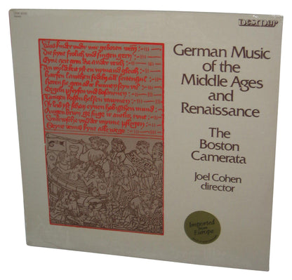 German Music of The Middle Ages and Renaissance Vinyl Record CE 31046 - (The Boston Camerata Joel Cohen)