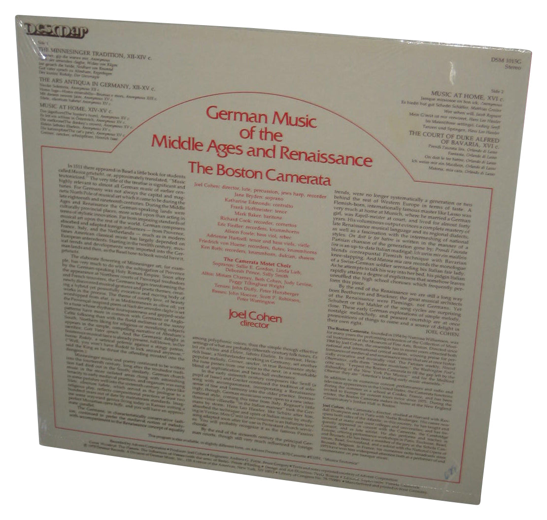 German Music of The Middle Ages and Renaissance Vinyl Record CE 31046 - (The Boston Camerata Joel Cohen)