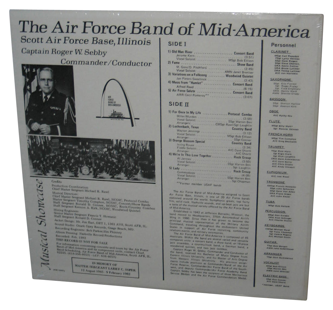 The Airforce Band of Mid-America Musical Showcase Vinyl Record